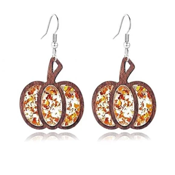 Pumpkin Earrings - Picture 7 of 7